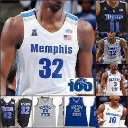 College Basketball draagt ​​2020Memphis NCAA Basketball Custom elk naamnummer Jersey Derrick Rose Precious Achiuwa James Wiseman Evin Olds Jayden Hardaway