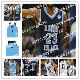 El baloncesto universitario usa 2021 College Rhode Island Basketball Jersey Custom Tyrese Martin Cyril Langevine Russell Jacob Toppin Antwan Walker Mekhi Long Dana Tate