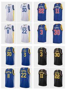 College Basketball porte le champion de la finale 2022 Stephen 30 Curry Basketball Jersey Klay 11 Thompson sans manches 75e 22 Wiggins 3 Poole Jerseys