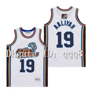 El baloncesto universitario usa Aaliyah #19 Bricklayers Basketball Jersey 1996 MTV Rock todas las camisetas de baloncesto baratas cosidas