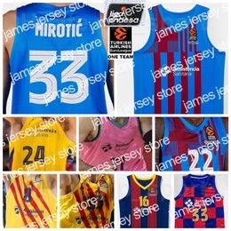 El baloncesto universitario viste los kits de baloncesto de Barcelona Barca Lassa 11 Juan Carlos Navarro Jersey 16 Pau 33 Marc Gasol 19 Leandro Barbosa 9 Ricky Rubio Baloncesto Shirt