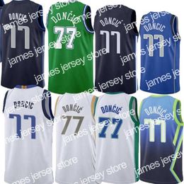 El baloncesto universitario viste camisetas de baloncesto Luka Doncic Dirk Nowitzki Spencer Dinwiddie Christian Wood Tim Hardaway Jr. Reggie Bullock Finney Smith JaVale McGee M