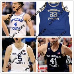 College basketbal draagt ​​BYU 13 Taylor Maughan Brigham Young Cougars 15 Cameron Pearson 2020 Basketball jerseys 21 Trevin Knell 23 YOELI