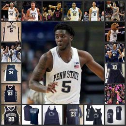 College Basketball Wears College 2022 NCAA Final Four Custom Penn State Nittany Lions Basketball Jersey 10 Tony Carr 24 Dick Mumma 40 Frank Brickowski 33 Ron Brown 8