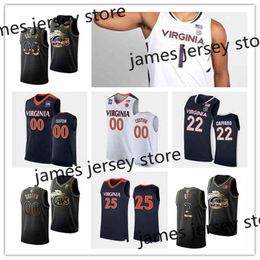 College basketbal draagt ​​college 2022 NCAA Custom Uva Virginia Stitched College Basketball Jersey 59 Danny Caracciolo 83 Josh Clifford0 Joe Comer 0 Kendall Cross 26