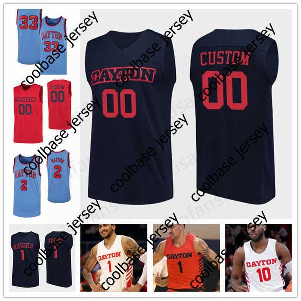 College Basketball Wears Maillot de basket personnalisé Flyers de Dayton Jhery Matos Dwayne Cohill Drew Swerlein Camron Greer Retro Hommes Jeunes femmes