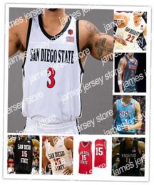 Le basket-ball universitaire porte des maillots personnalisés de basket-ball universitaire de San Diego State Aztecs SDSU Matt Bradley Trey Pulliam Nathan Mensah Kei1210632