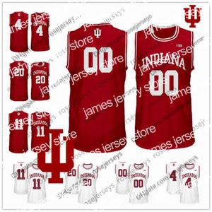 College Basketball draagt aangepaste Indiana Hoosiers College Basketball Elke naam Nummer Rood Wit 4 Trayce JacksonDavis Oladipo 0 Lan3021533