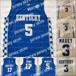 College Basketball porte des maillots de basket-ball personnalisés du Kentucky College 3 Maxey 4 Nick Richards 12 Towns 5 Quickley 0 Ashton Hagans 11 Wall 1 Nate Sestina