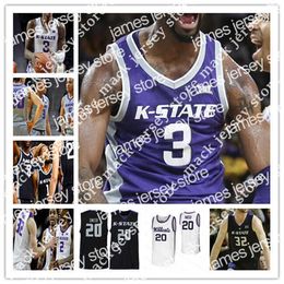 El baloncesto universitario viste una camiseta de baloncesto personalizada de la Ncaa Kansas K-State Wildcats Markquis Nowell Nijel Pack Mark Smith Mike McGuirl Ismael