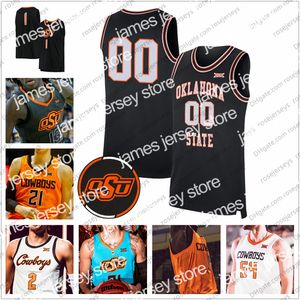 El baloncesto universitario viste personalizado Oklahoma State OSU Baksetball #2 Cade Cunningham 12 Cameron Mcgriff 13 Isaac Likekele 21 Lindy Waters III Hombres Jóvenes Niños Jersey 4XL