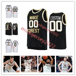 Le basket-ball universitaire porte un maillot de basket-ball personnalisé Wake Forest Demon Deacons pour hommes jeunes 3 Chris Paul 21 Tim Duncan 2 Cameron Hildreth 52 Grant van Beveren