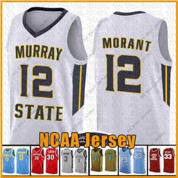 College Basketball draagt ​​goud JA 12 Morant Murray State Racers University Jerseys 35 Kevin Jarrett 23 Culver Durant NCAA COLOEGE Basketball Jersey DSAD