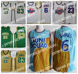 El baloncesto universitario usa para hombre St. Vincent Mary High School irlandés Lebron James Jerseys Baloncesto #23 Camisas cosidas Tune Squad Looney Monstars Jam Jersey