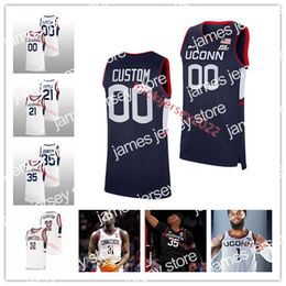 College Basketball Wears Mens Youth Uconn Huskies Custom Stitched Basketball Jersey Hassan Diarra Alex Karaban Richie Springs Andrew Hurley Yarin Hasson Donovan