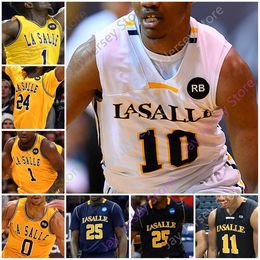 Le basket-ball universitaire porte le maillot de basket-ball Nik1 La Salle Explorers du NCAA College Isiah Deas David Beatty Saul Phiri Croswell Scott Spencer Sherif Kenney Hikim Stone