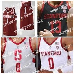 College basketbal draagt ​​NIK1 NCAA College Stanford Cardinal Basketball Jersey 15 Rodney Herenton 20 Josh Sharma 23 Cormac Ryan 24 Sam Beskind Custom Stitched