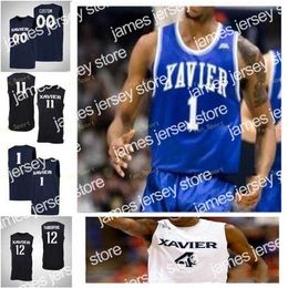 College basketbal draagt ​​NIK1 NCAA College Xavier Musketeers Basketball Jersey 34 Myles Hanson 35 Zach Hankins 4 Elias Harden 4 Tyrique Jones Custom Stitched