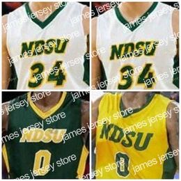 College basketbal draagt ​​NIK1 NCAA College NDSU Basketball Jersey 13 Chris Quayle 21 Jarius Cook 22 Cameron Hunter 23 Deng GEU Custom Stitched