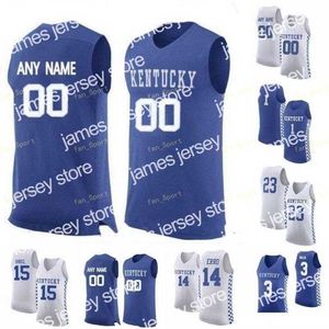 College basketbal draagt ​​NIK1 NCAA College Kentucky Wildcats Basketball Jersey 11 Wall 12 Keion Brooks Jr. 12 Towns 13 Riley Welch 14 Brennan Canada 14 Herro Custom