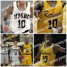 College Basketball Wears Nik1 Cousu Personnalisé 32 Dimitrije Spasojevic 0 Keondre Kennedy 25 Nathan Johnson 13 Marcel Thompson UMBC Retrievers Hommes Femmes Maillot Jeunesse