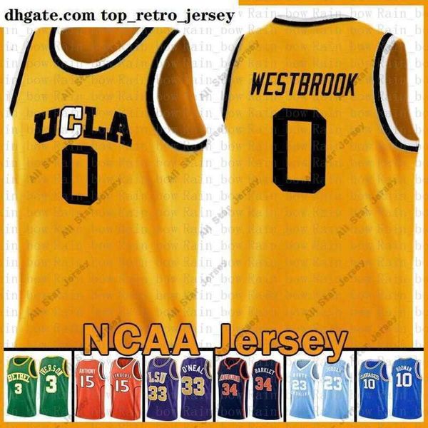 Le basket-ball universitaire porte tkm Russell 0 Westbrook Kyrie Campus ours UCLA Irving NCAA Stephen 30 Curry Dwyane 3 Wade Basketball Jersey Allen 3 Iverson LeBron 23 James