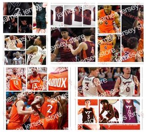 College Basketball draagt Virginia Tech Hokies Mens Jeugd op maat gemaakte basketballirtes Grant Basile Darren Buchanan Jr John 3170884