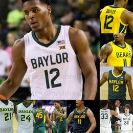 Collège Baylor Basketball Jersey 12 Jared Butler 31 MaCio Teague 33 Gillespie 25 Clark 42 Dain Dainja hommes femmes jeunes enfants maillots 4 LJ Cryer 5 Turner