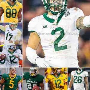 College Baylor Bears personaliseert Amerikaans voetbalshirt 12 Blake Shapen 13 Sawyer Robertson heren dames jeugd 15 RJ Martinez 29 Romario Noel 29 Richard Reese