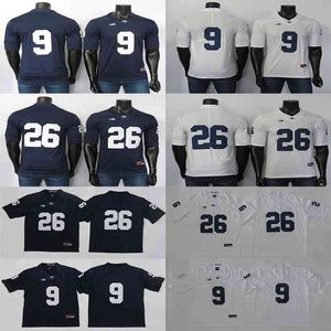 College Football Jersey Trace McSorley 9 Jersey Blue White Saquon Barkley 26 Zeldzame Penn State Nittany Lions Jerseys 150e