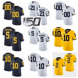 College Football Ncaa Michigan Woerines 10 Tom Brady Jersey Legend 5 Jabrill Peppers 2 Charles Woodson 21 Desmond Howard 56 Lamarr