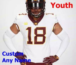 Football universitaire Nik1 NCAA College Jerseys Minnesota Golden Gophers 6 Tyler Johnson 7 Chris Autman-Bell Eric Decker 80 Jake Paulson Custom Football St