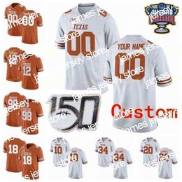 Football universitaire Nik1 NCAA Maillots universitaires Texas Longhorns 8 Shipley 80 Brayden Liebrock 81 Sam Acho 84 Kennedy Lewis Marquise Goodwin Football personnalisé