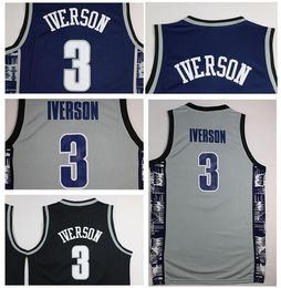 College Georgetown HOYAS Sports Jerseys Allen Iverson University Jerseys Borduurwerk Dikembe Mutombo Sportwear Anthony Sportshirts Steek