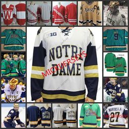 Ropa de hockey universitario 8 Justin Janicke Hockey 9 Grant Silianoff 10 Cam Burke 11 Hunter Strand Ryder Rolston 14 Jesse Lansdell 17 Ryan Helliwell Wisconsin ICE ND