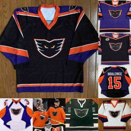 College hockey draagt ​​college ahl Philadelphia Phantoms Jerseys Claude Giroux David Hallock Frank Bialowas Jesse Breris Sean McCosh Sullivan Road Custom Hockey JE