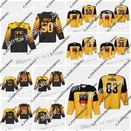 College Hockey draagt College Hockey draagt Thr Custom 2019 IIHF Wereldkampioenschap Duitsland Jersey 83 Eonhard Pfoderl 42 Yasin Ehliz Seidenberg Loibl 50 Patrick