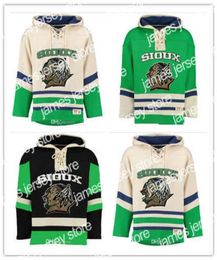 College Hockey draagt op maat gemaakte North Dakota Fighting Sioux Hockey Hoodies 9 Jonathan Toews 11 Zach Parise 7 TJ Oshie 16 Boeser 33 JOH4356376