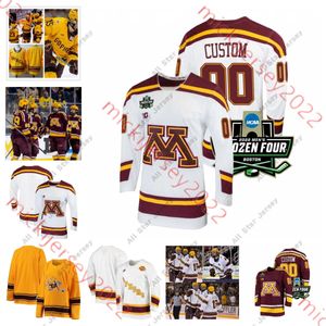 College Hockey draagt ​​ijshockeyheren Minnesota Golden Gophers Custom Stitched 18 Mason Nevers 19 John Mittelstadt 20 Luke Mittelstadt Bryce Brodzinski Carl Fish