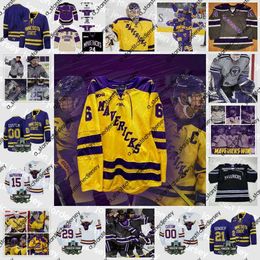 College hockey draagt ​​nieuw college hockey draagt ​​Minnesota State 2022 NCAA Frozen Four Hockey Jersey 13 Brendan Furry 14 Ryan Sandelin 15 Julian Napravnik 16 Reggie