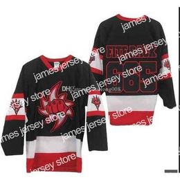 College Hockey Wears Nik1 2020Insane Clown Posse Fite Back 665 Maillot de hockey noir blanc rouge Personnalisez n'importe quel numéro et nom