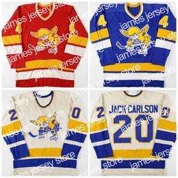 College Hockey draagt ​​NIK1 40NIK1 TAGE 1970-76 20 Jack Carlson Mike Walton 4 Ray McKay Minnesota Morning Saints Hockey Jersey Pas elke speler of naam aan