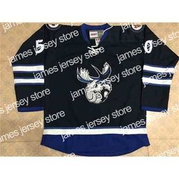 El hockey universitario viste Nik1 50 Jack Roslovic Manitoba Moose Jets Jersey de hockey cosido personalizado con cualquier nombre y número 21 FRANCIS BEAUVILLIER 42 PETER STOYKEWYCH