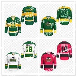 College Hockey Wears Nik1 Custom Hommes Femmes Jeunes Humboldt Broncos Blanc Maillot de hockey alternatif 100% Couture personnalisée N'importe quel numéro de nom Haute qualité