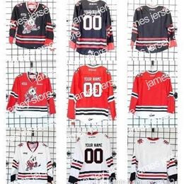 College Hockey Wears Nik1 Custom Hombres Mujeres jóvenes Nik1 tage Personalizar 2016 Personalizar OHL Niagara IceDogs Hockey Jersey Tamaño S-5XL o personalizar cualquier nombre o número