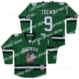 El hockey universitario viste Nik1 Película personalizada Colegio de hockey sobre hielo 11 Zach Parise Jersey BLank Dakota del Norte Fighting Sioux 9 Jonathan Toews University Todo cosido en verde