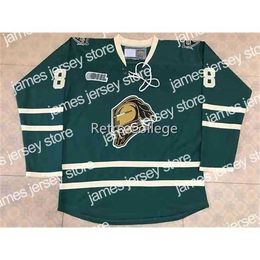 College Hockey Wears Nik1 London Knights # 88 Patrick Kane Green Hockey Jersey Broderie Cousue Personnalisez n'importe quel nombre et nom Jerseys
