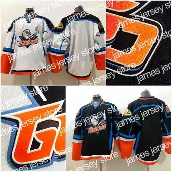 Hockey universitario viste Nik1 Hombres Ducks San Diego Gulls Jerseys Hockey sobre hielo AHL Jersey en blanco Inicio Blanco Transpirable Todo cosido vintage