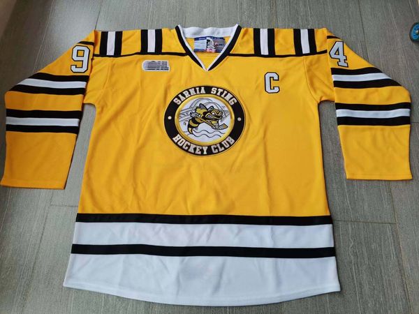 Ropa de hockey universitario Fotos físicas Liga de Ontario OHL Sarnia Sting 94 Alex Galchenyuk Hombres Jóvenes Mujeres Vintage High School Tamaño S-5XL o cualquier nombre y número de jersey