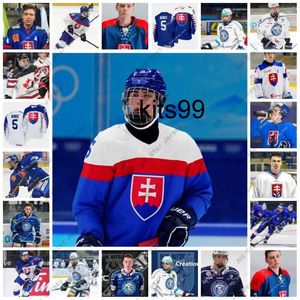 College Hockey draagt ​​Simon Nemec Ice Hockey Jersey Custom Vintage Slowak Extraliga HK Hokejovy Klub Nitra Jersey 2021 IIHF Wereldkampioenshi